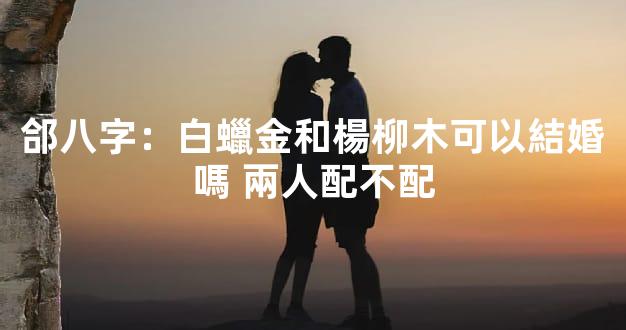 郃八字：白蠟金和楊柳木可以結婚嗎 兩人配不配